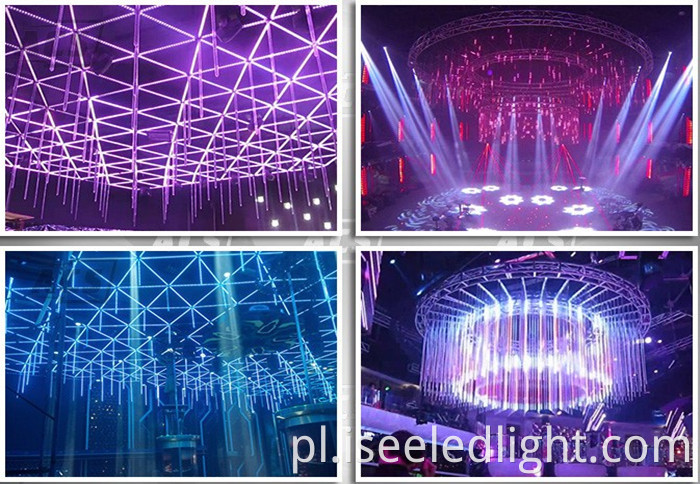 led 3d meteor tube for event